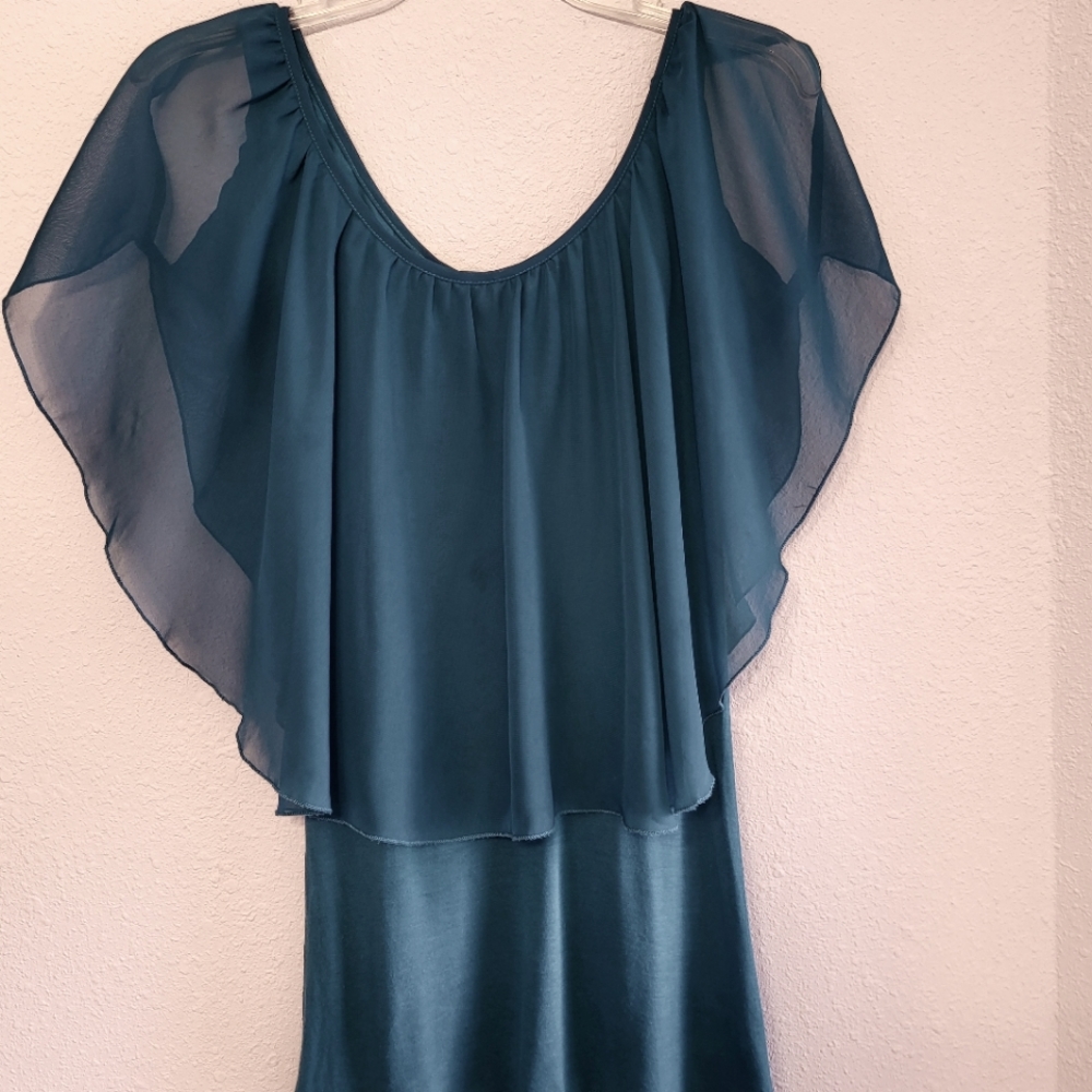 K. Jordan layered blouse. Size S. Color teal.